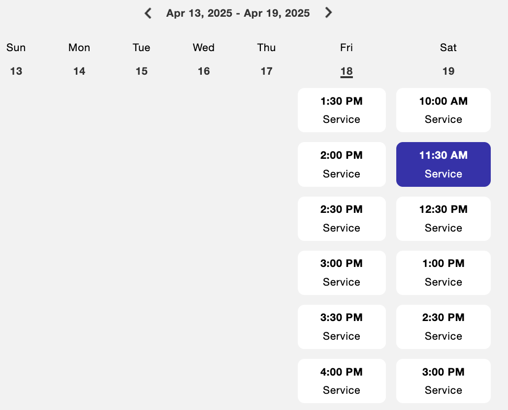 Sesami SDK Multi-Service Booking Experience