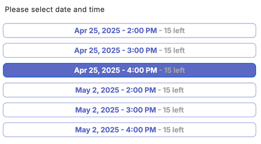 Sesami SDK List View Booking Experience